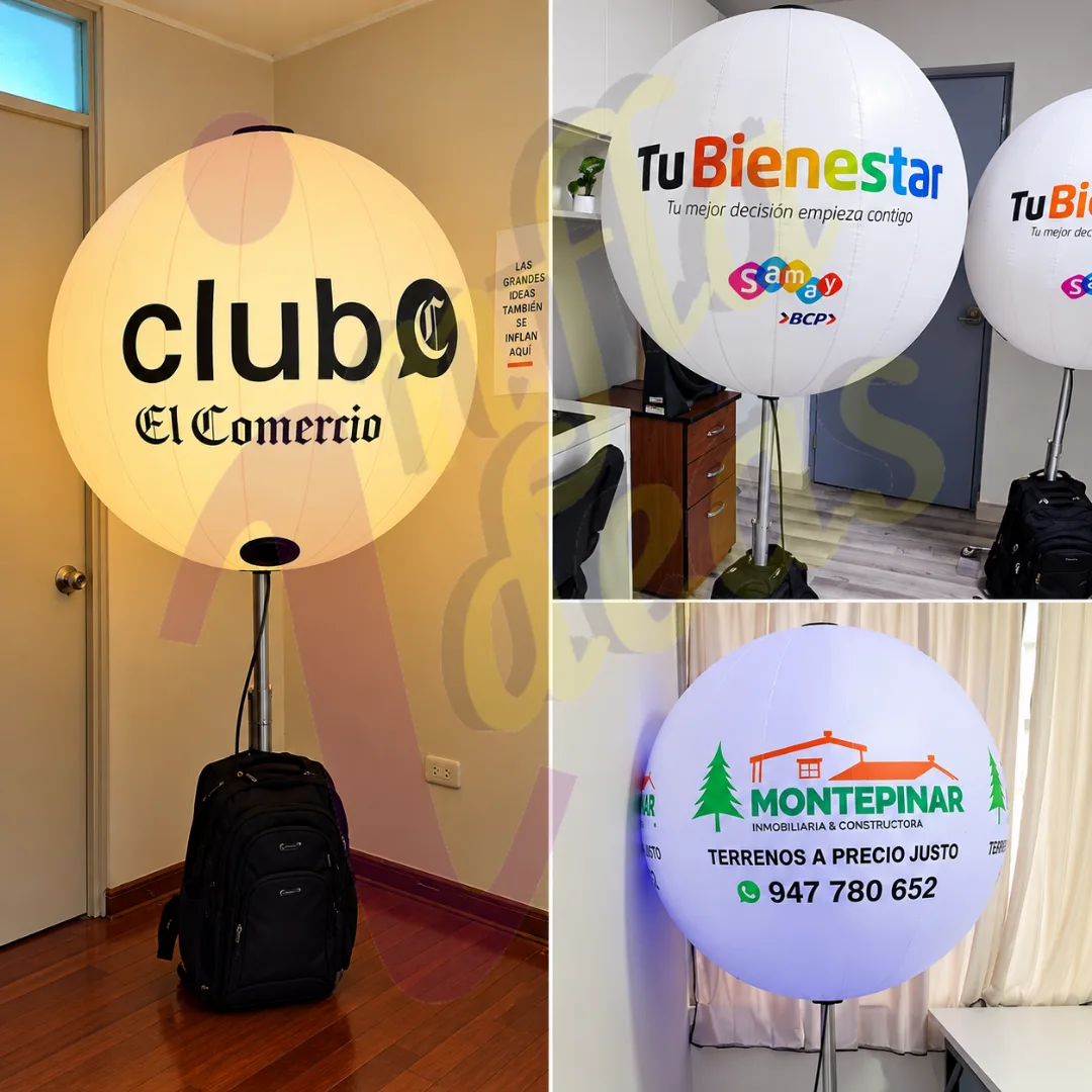 Globo publicidad ambulante El Comercio Tu Bienestar Montepinar