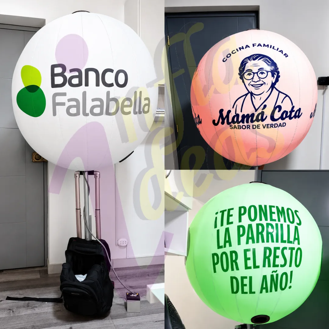 Globo mochila publicitario Inflaideas en Lima